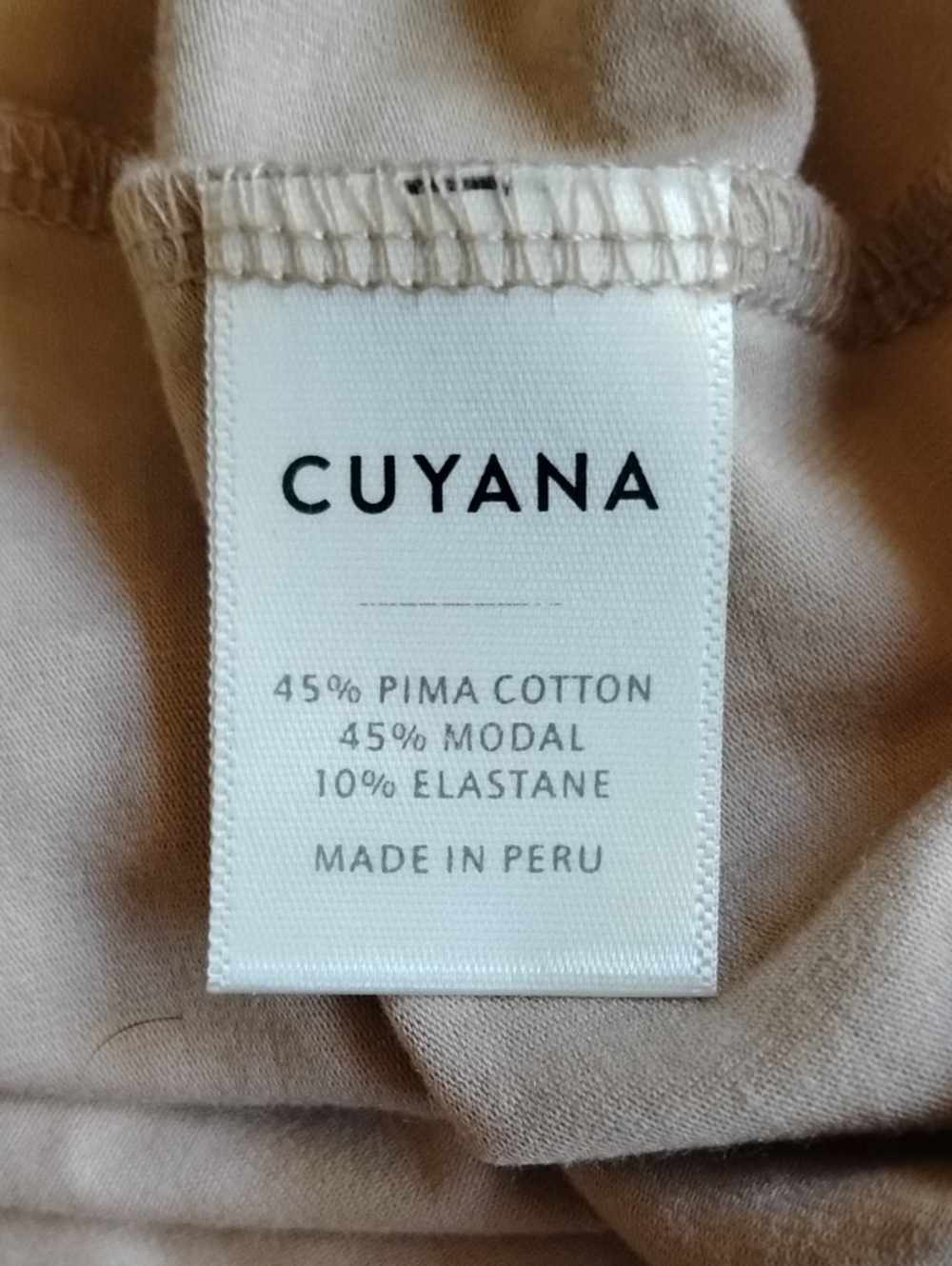 NWT Cuyana Drape Back Midi Dress S Dune Pima Cotton Modal - Picture 12 of 15